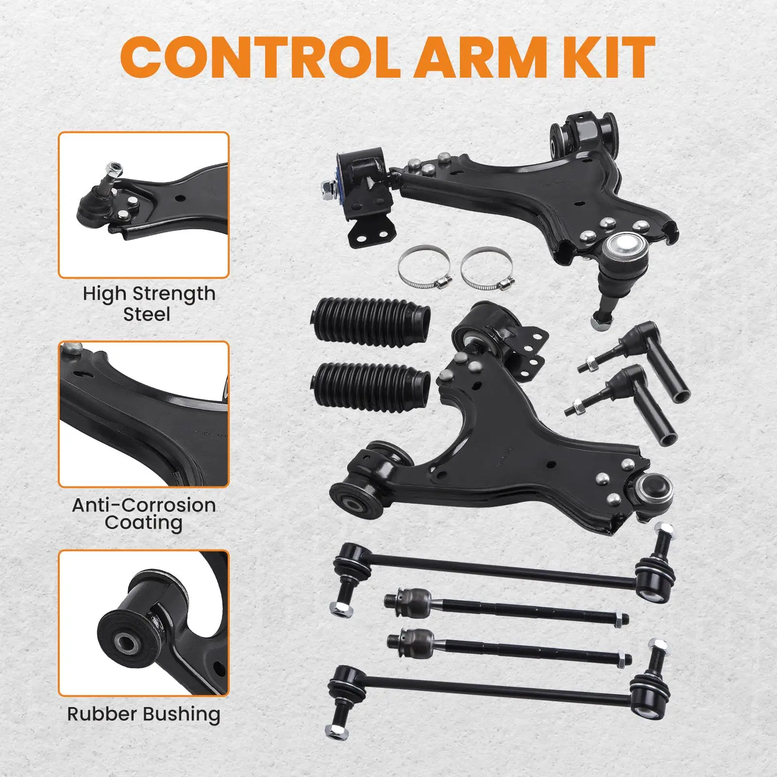 12 brazos de control inferiores de suspensión delantera para barra estabilizadora Tierod para GMC acadia 2007 -2015