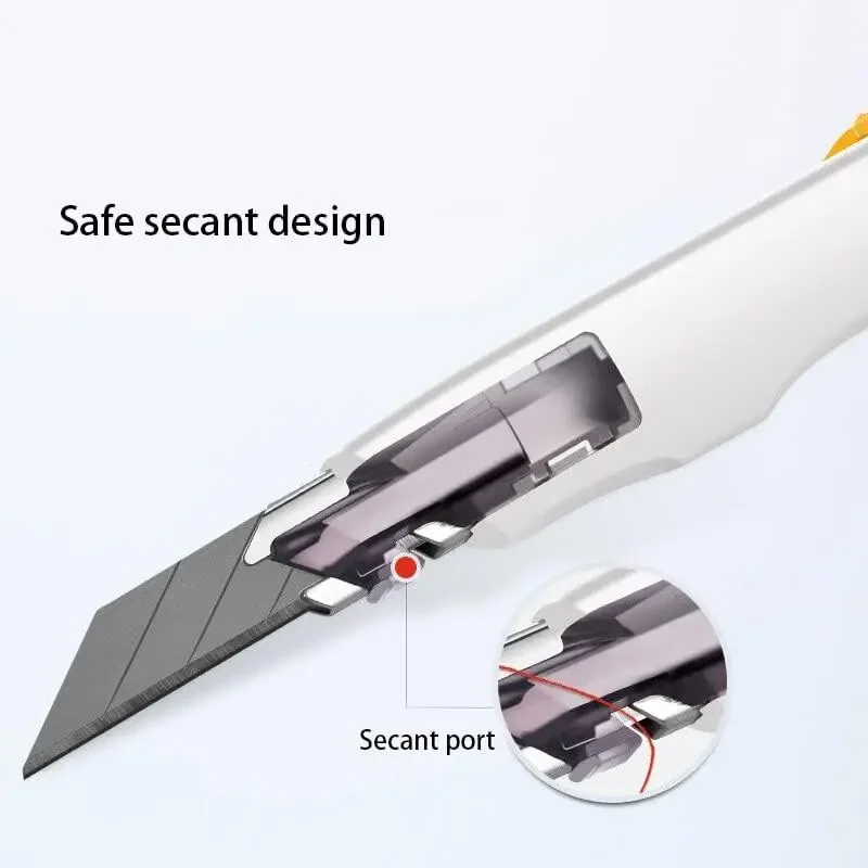 قاطع صندوق 9 مم، سكين أدوات بتصميم ذاتي القفل آمن مضاد للاهتزاز بزاوية 30 درجة في المستودعات المنزلية، رائع للقطع المنحني