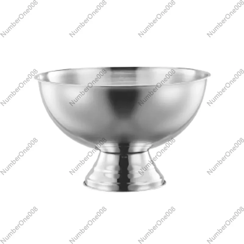 Stainless Steel Champagne Bucket Wine Cooler, Multifunctional Mixing Bowl for Kitchen Bar, Ice Bucket
