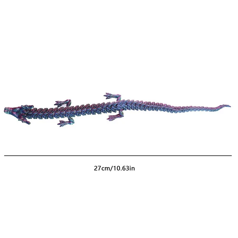 3D Printed Articulated Dragon Home Office Decoration Decor Kids Gifts Chinese Flexible Realistic Made Ornament Toy Model
