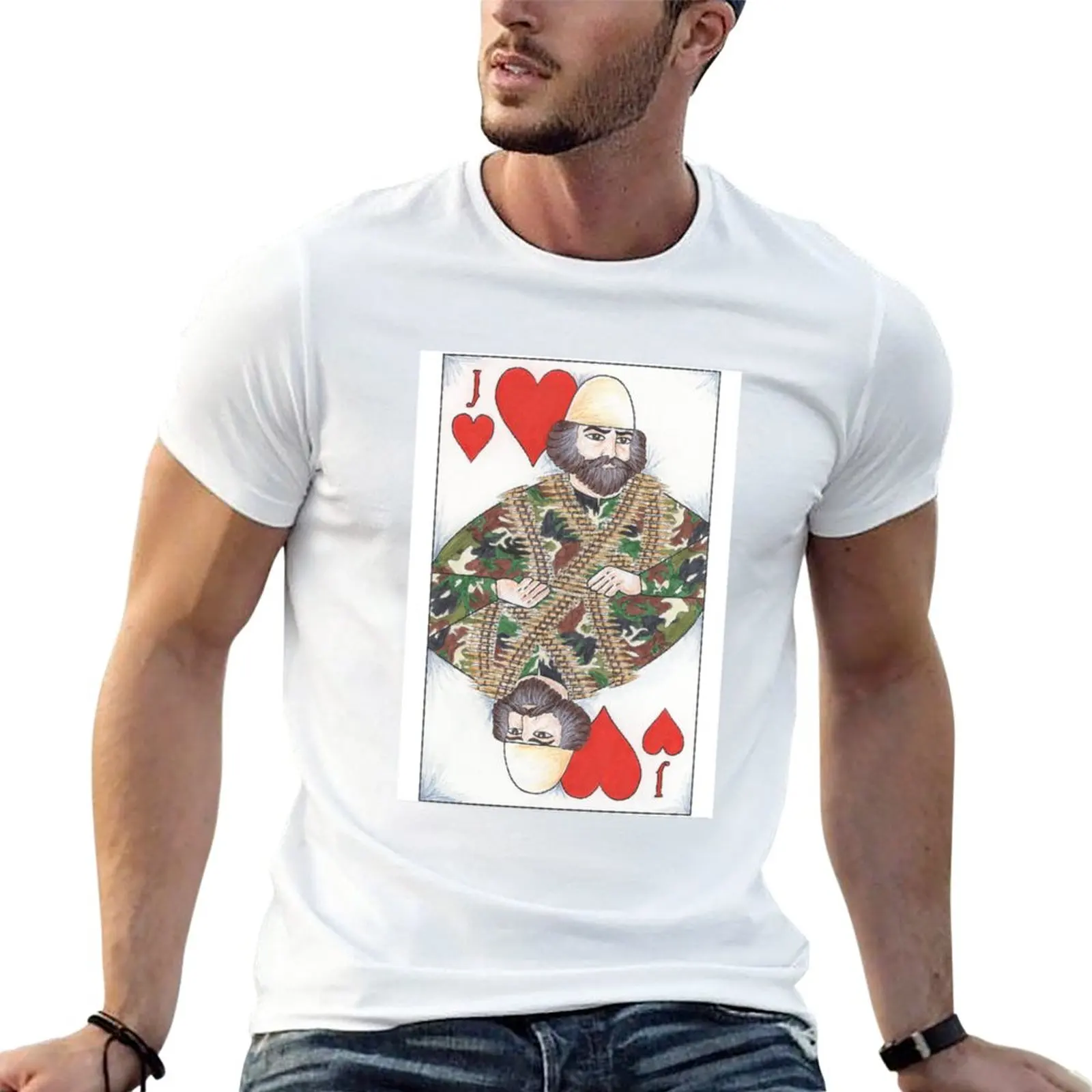 

New Albanian Jack of Hearts (Adem Jashari) T-Shirt T-shirt short sweat shirt black t shirts for men