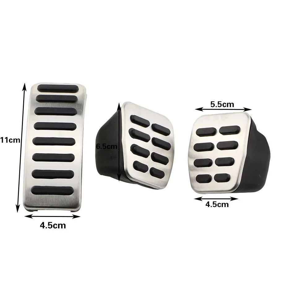 Stainless Car pedal Cover For Skoda Fabia Volkswagen VW Ibiza 6K 6L 6J Polo 9N 6R Bora Golf MK4 IV Clutch Gas Brake pedals Pads