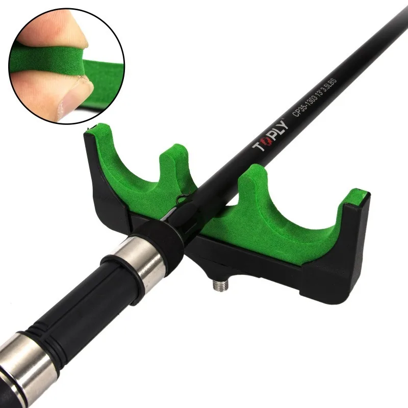 1pc 3-Hole Fishing Rod Holder Head, High-Strength Aluminum Alloy, Anti-Slip, for Stream/Sea/Shore Fishing, Enhances Stability