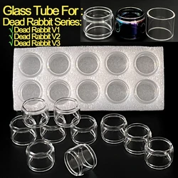 Tube en verre de remplacement transparent Rainbow Bubble Fat, droit, lapin de fréquence, V1, V2, V3, précieux, lunettes RTA, 10 pièces, 5 pièces, 3 pièces