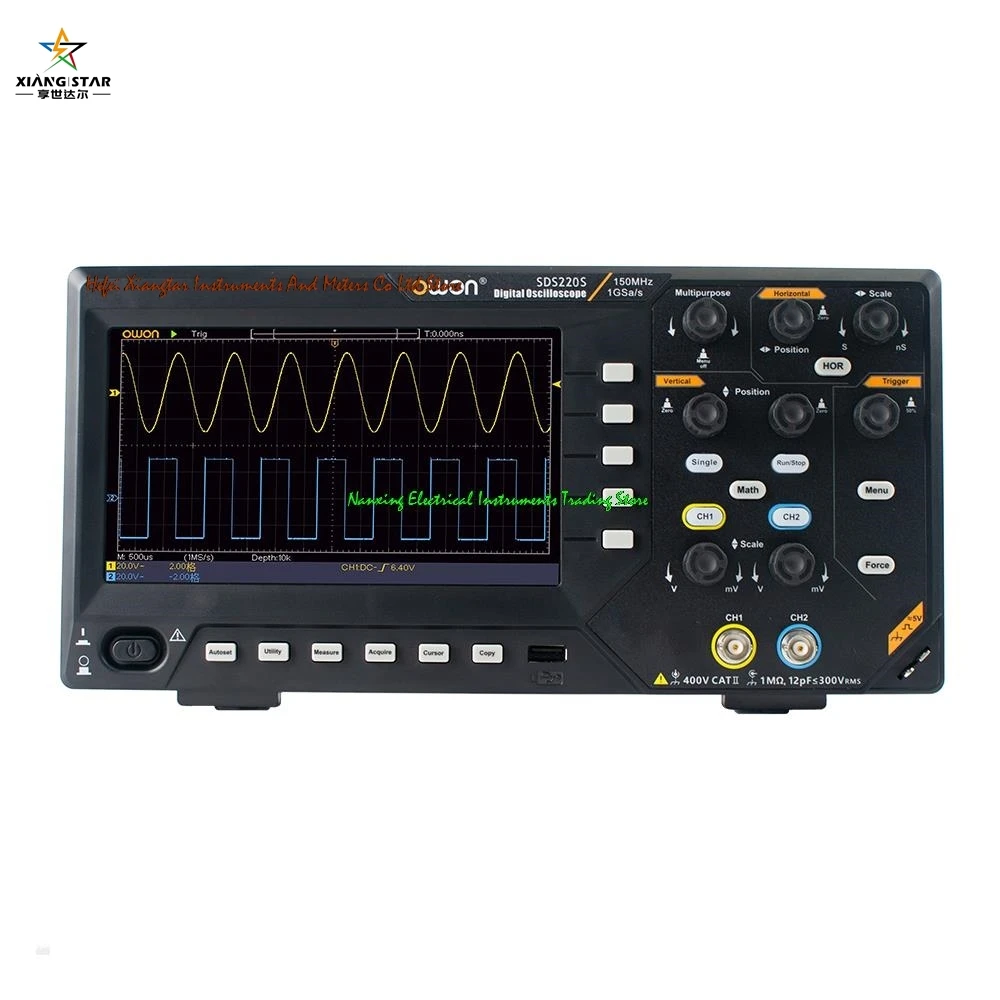 

Owon SDS210 Digital Storage Двухканальный осциллограф 100 МГц + генератор сигналов 25 МГц (SDS210S) 1 ГГц/с, память 20 м