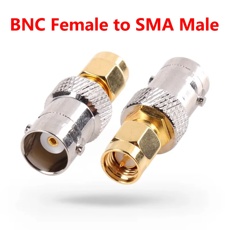 5/20/100PCS RF Connector RF Coax Coaxial SMA Male Plug to BNC Female M/F Radio Antenna Connector Adapter Gold Plating