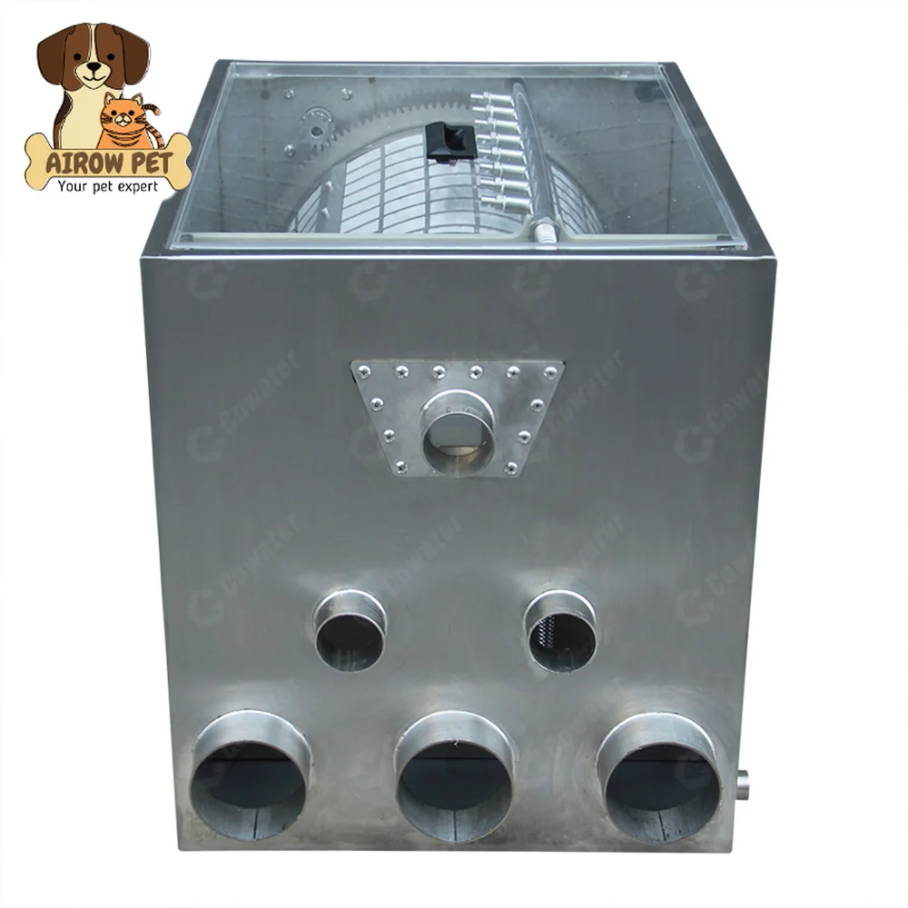 AIROW 30 M3/h Mini Stainless Steel Drum Filter Automatic Rotating 220V Aquaculture Fish Farm Equipment Core Component-Motor