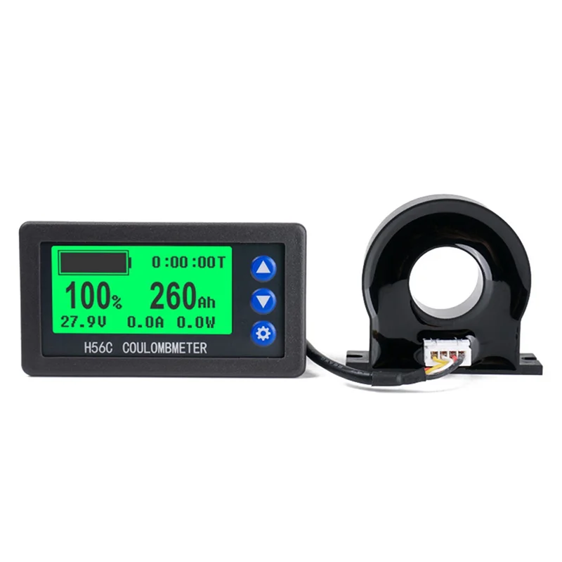 Battery Monitor Hall Coulomb Meter DC 8-100V 400A Lifepo4 Lead-Acid Li-Ion Lithium Capacity Power Display