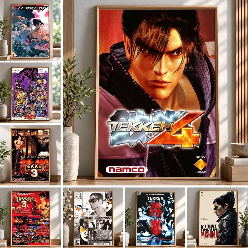 game Tekken Poster HD Waterproof Self-Adhesive Poster Unframed Wall Art Print for Home Room Decor Gift