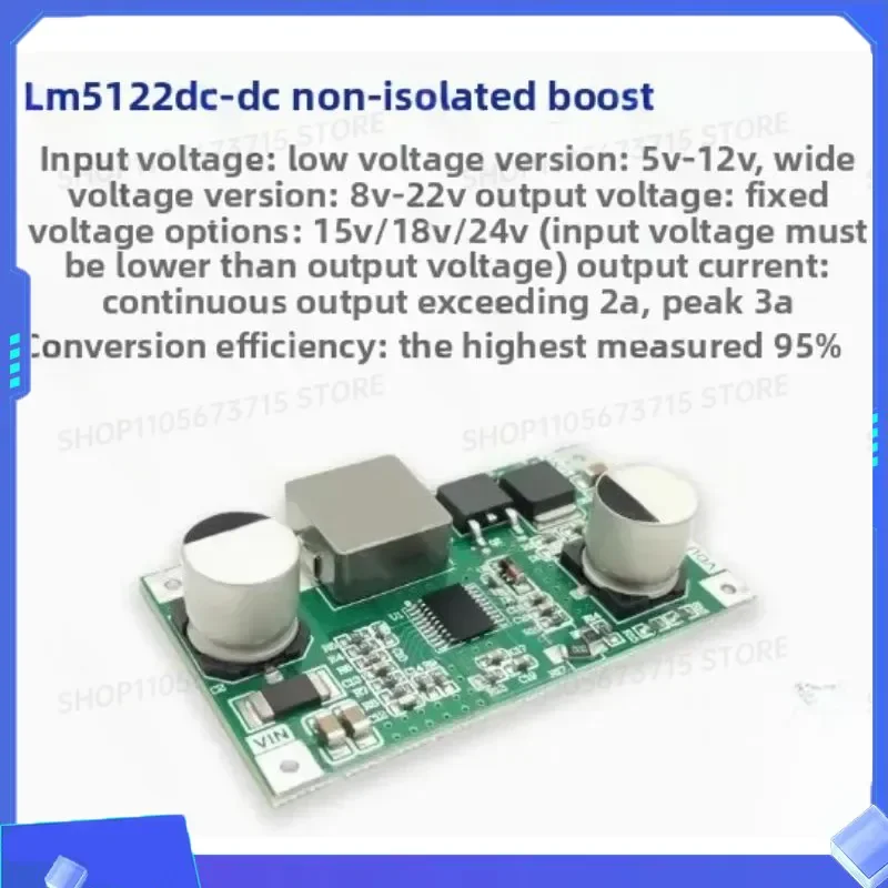 for LM5122 Adjustable Boost Regulated Power Supply Module 5A Current High Power Boost Power Supply 12V-48V