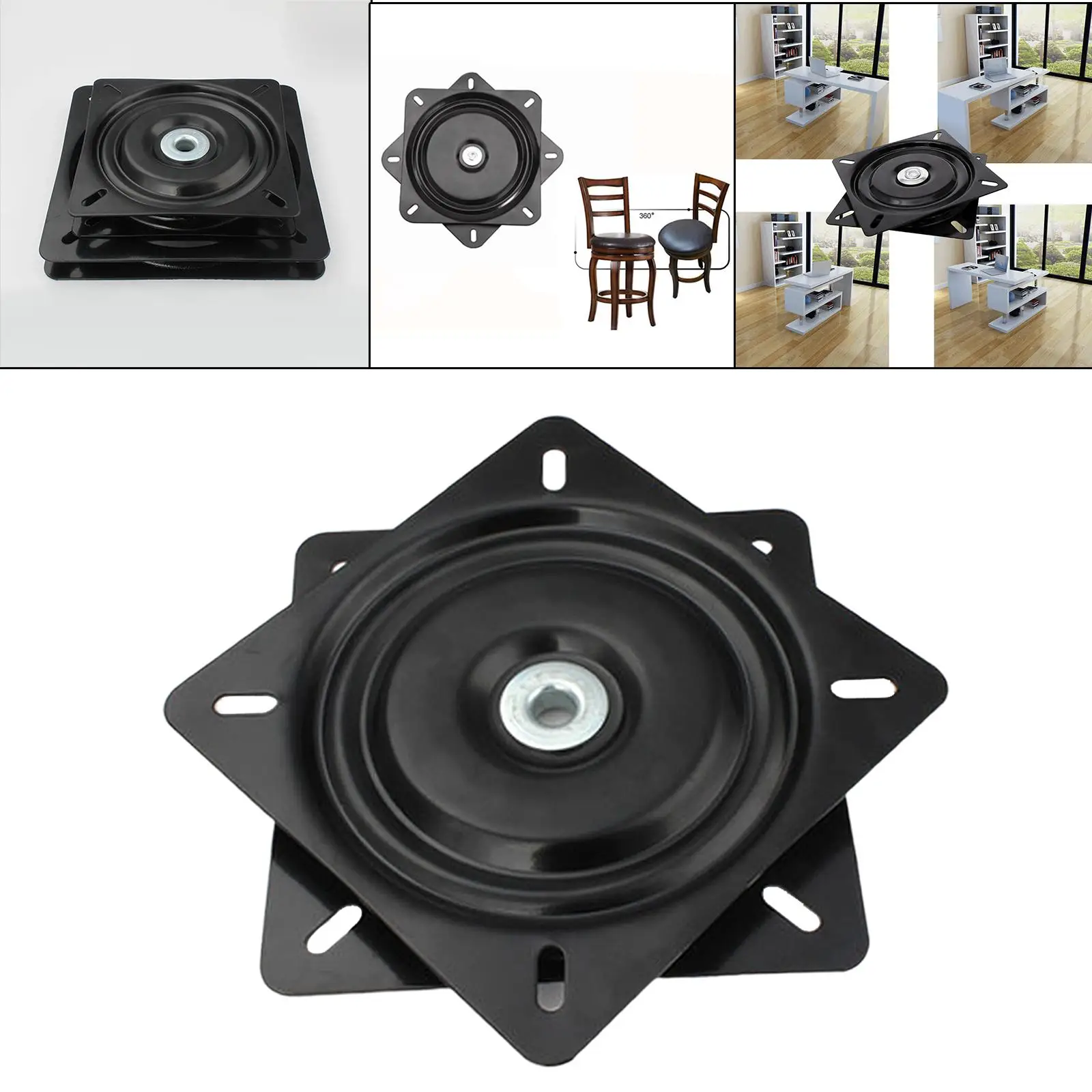 Heavy Duty Swivel Plate 1.5mm Thickness Replacement Steel Turntable Bar Boat Stool Swivel Plate