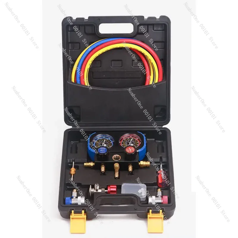 r134a refrigerant automobile air conditioning fluoride meter pressure gauge double gauge valve air conditioning tool set