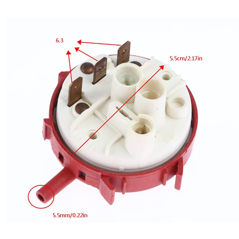 Uniwersalna C-15/17-D01 oryginalna zmywarka do zmiana poziomu wody C-141/16-B02 37610169 przełącznik ciśnieniowy kontroler poziomu wody 3-pin