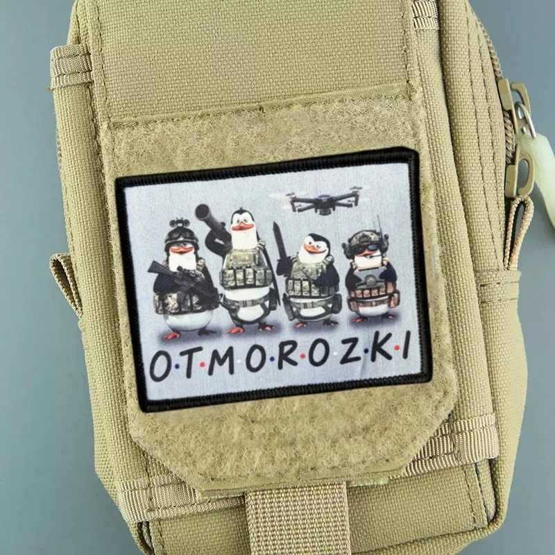 Military Morale Badge Penguin Patch Hook Loop Tactical Patches Clothing Backpack Print Armband