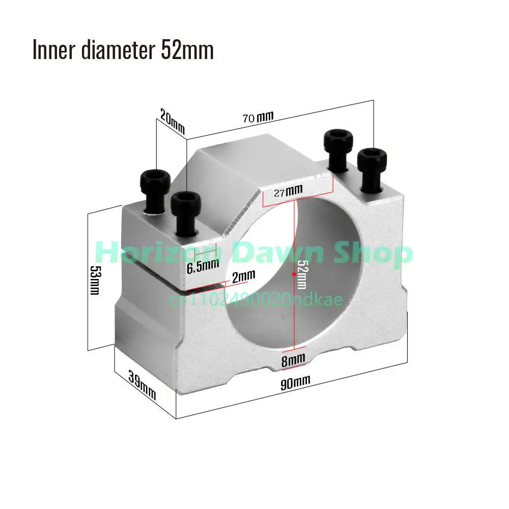 DIY CNC Router Spindle Fixture 52mm 65mm 80mm Aluminium Z Axis Motor Clamp Mount Bracket