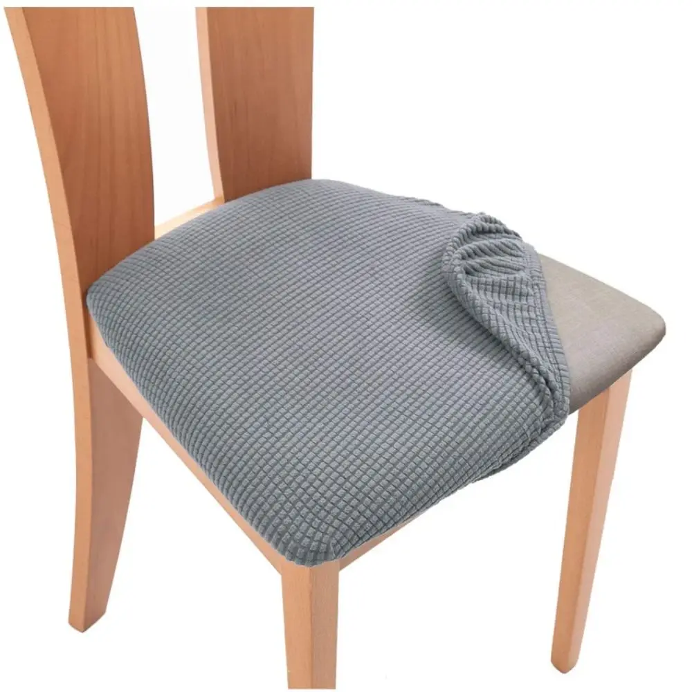 Elastic Force Chair Seat Covers Fashion Colorful Dacron Chair Cover Chair Cushion Cover Dining Room