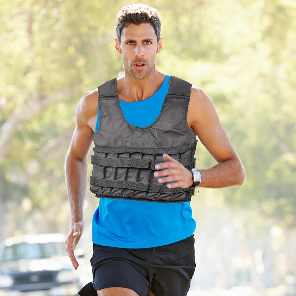 سترة مرجحة تحمل الوزن سترة أكسفورد القماش صدرة للجري سترة تدريب الأثقال سترة تحميل الوزن للياقة البدنية #3