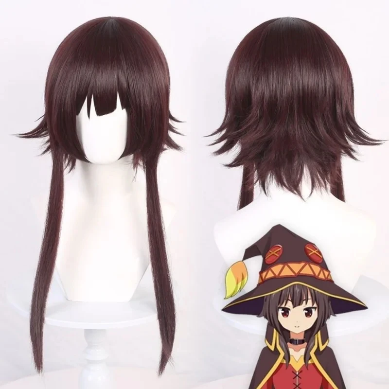 KonoSuba: La Bendición de Dios en este Mundo Maravilloso Megumin Cosplay Wig gf;.9
