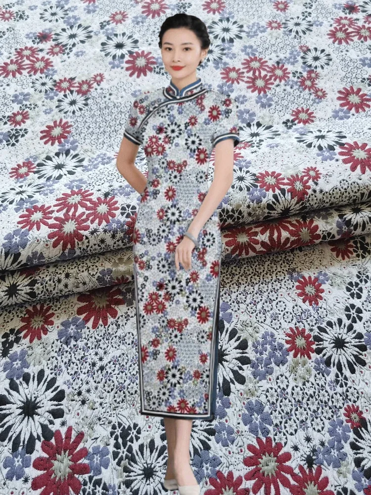 

Тканая жаккардовая парча для шитья одежды Cheongsam Hanfu, традиционная китайская одежда, модная тканевая ткань на метр