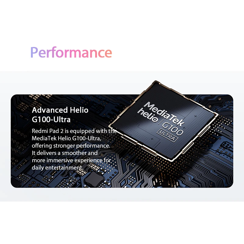 Global Version Xiaomi Redmi Pad 2 WiFi 128GB/256GB Advanced Helio G100-Ultra 11" 9000mAh Battery 2.5K Cystal-clear Display
