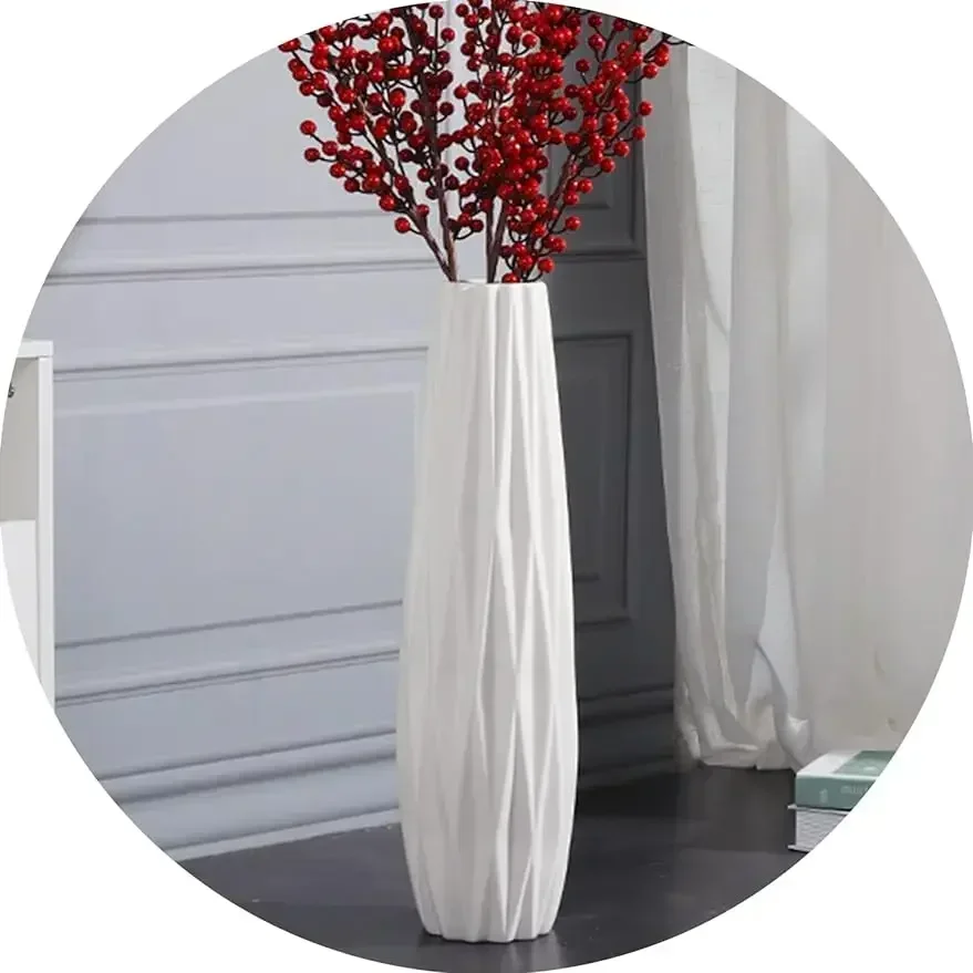 

Ceramic White Tall Floor Vase 28 Inches,Modern Large Flower Tall Vases for Office, Home,Farmhouse,Living Room