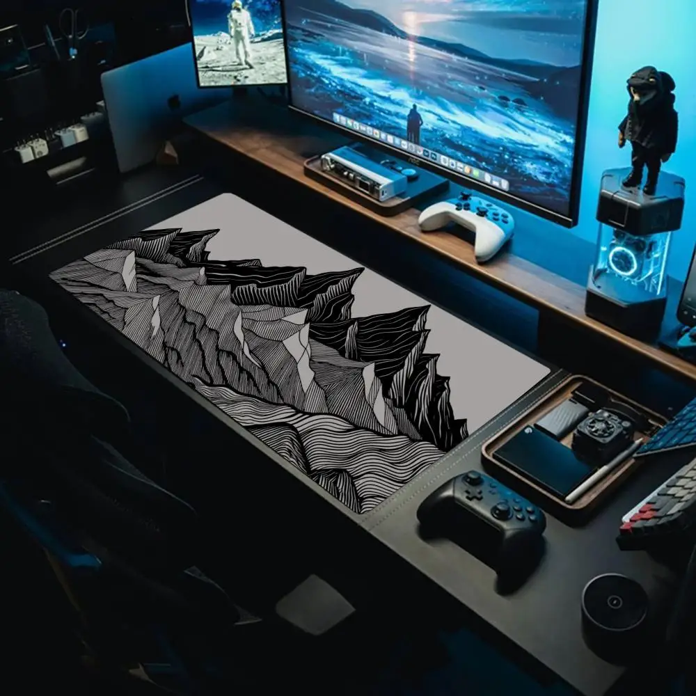 

Коврик для мыши Lines and Mountains, большой игровой коврик для мыши, клавиатура, геймерский резиновый коврик для мыши против морщин, нескользящий нижний настольный коврик