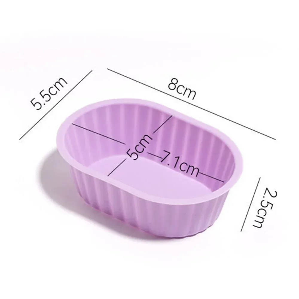 6Pcs Silicone Cake Mold Air Fryer Bowl Reusable Household Oven Cake Pudding Baking Mold Kitchen Baking Accessories
