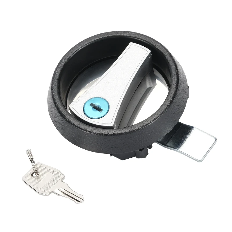 MS885-1 Fireproof Box Zinc Alloy Lacth Tool Box Panel Paddle Cabinet Door Lock Marine Deck Slam Latch Black Pull Round Flat Lock
