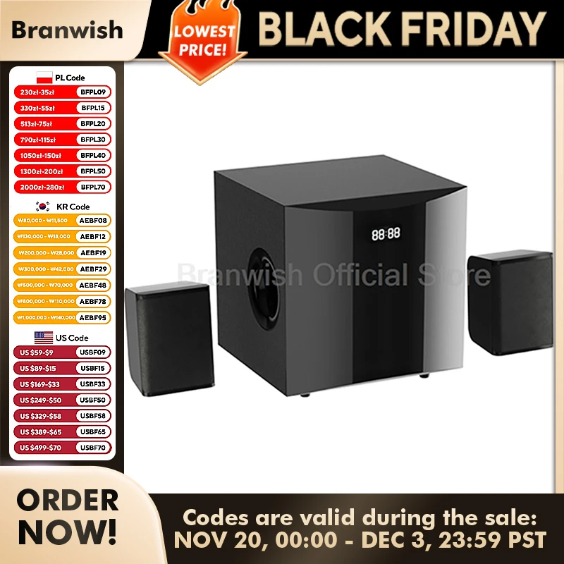 4 Inch 31W High Power Bluetooth Speaker Subwoofer 2.1 Sound Box Amplifier Home Theater Home Cinema 360°Sound System PC Audio Set