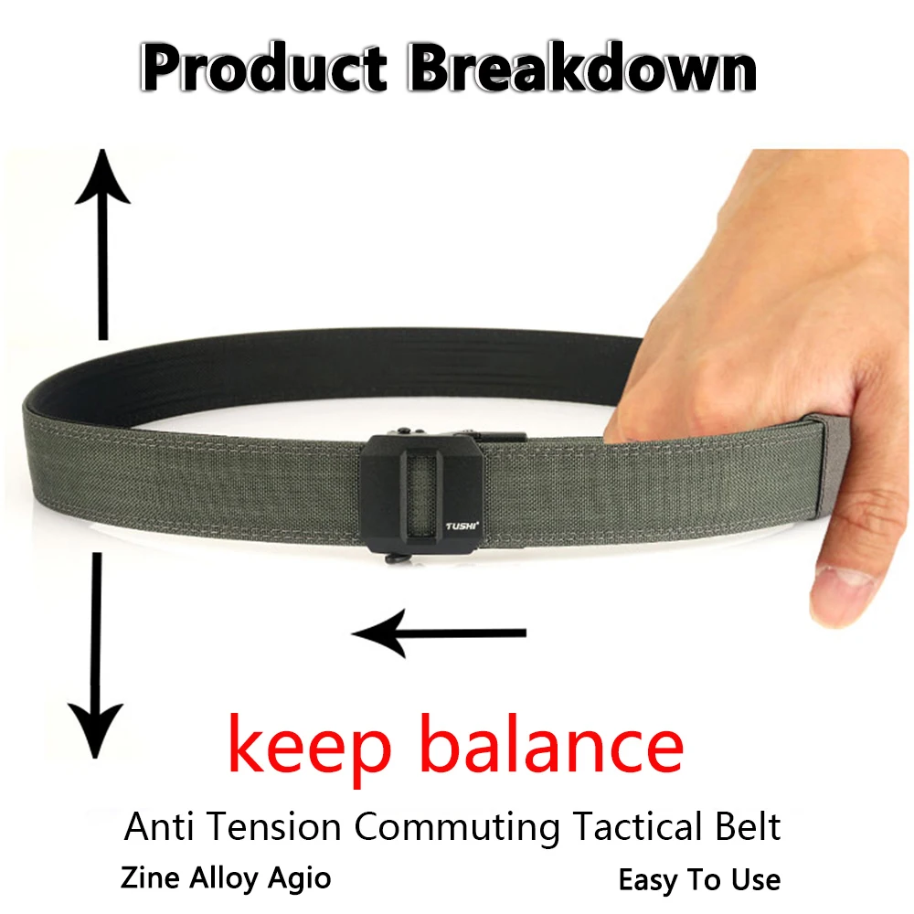 ALPTACTICS Hard Tactical Belt for Men Metal Automatic Buckle IPSC Gun Belt 1100D Nylon Military Belt Outdoor Sports Girdle Male
