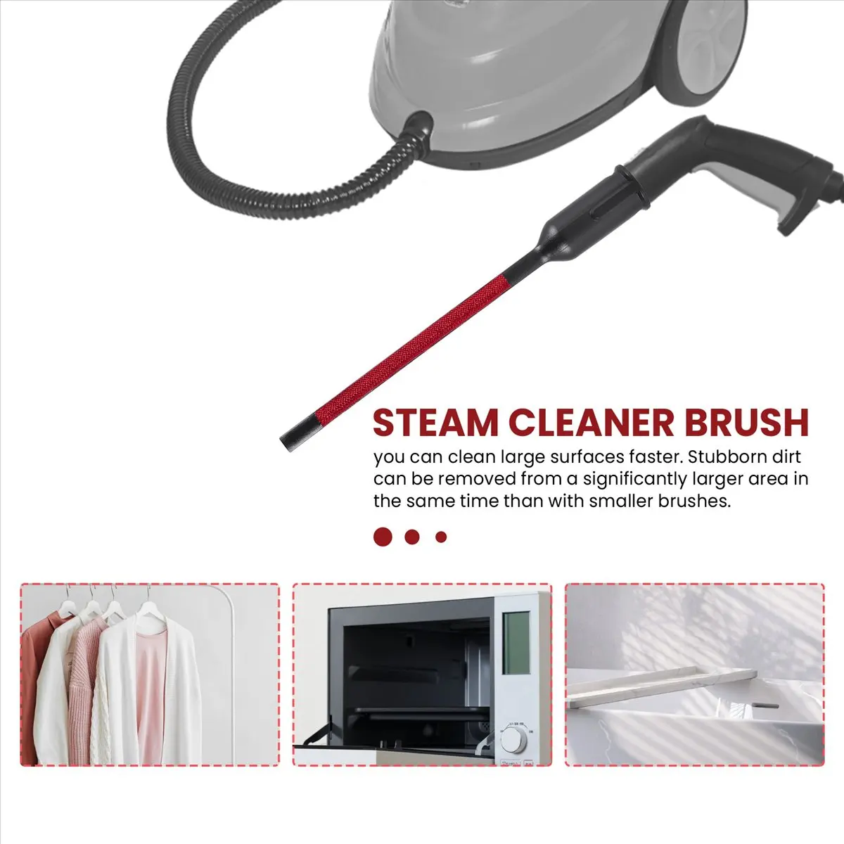 A75K For SC2 SC3 SC4 SC5 Steam Cleaner Brush Fabric Carding Brush Nozzle Hanging Ironing Nozzle Ironing Brush Rod