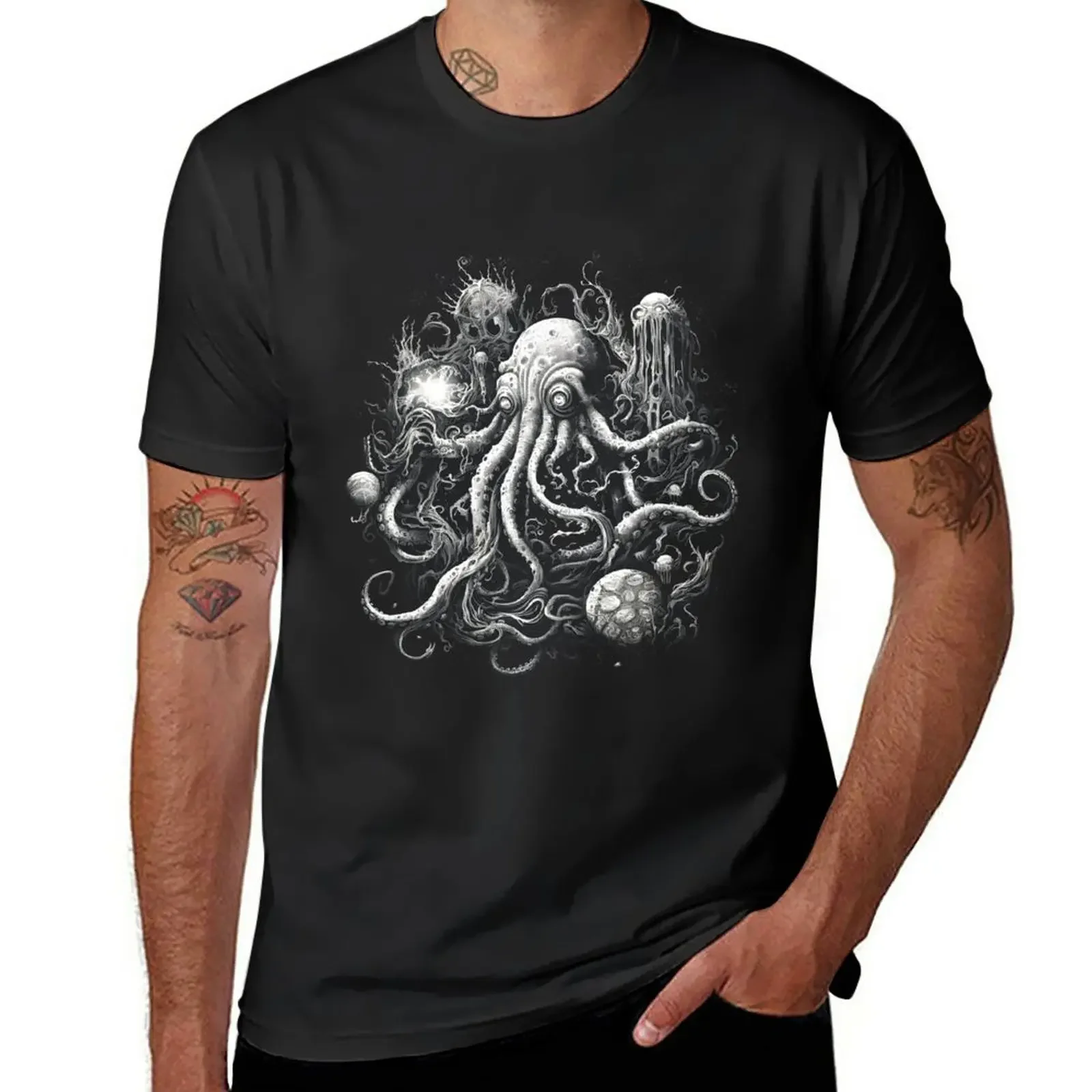 

New Trippy Cthulhu into the void T-Shirt summer clothes korean fashion heavyweight t shirts for men