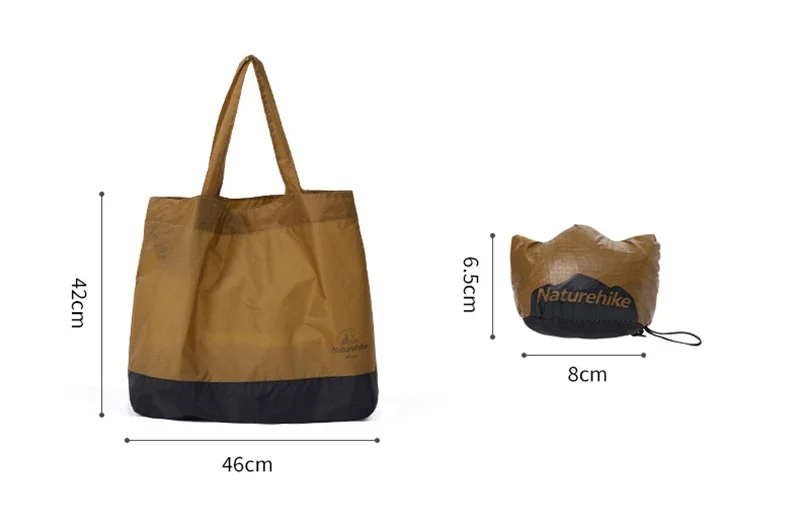 Naturehike Aufbewahrungstaschen Tragbare Öko-Taschen für den Bergsport Wasserabweisende Outdoor-Einkaufstasche – Detail 14