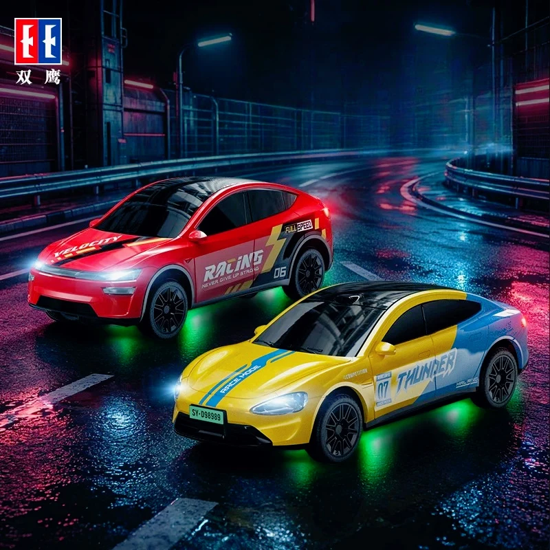 1/64 Drift RC Car Alloy Mini Remote Control Racing Car Model 2.4G Remote Control 3-Speed ​​Shift Car with Lights Toy Gift