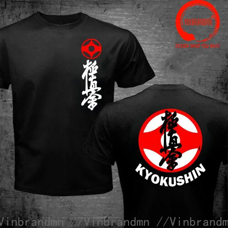 Tshirt men Unisex Tshirt Black Tshirts Homme Tees Kyokushin Karate Masutatsu Oyama Karate Japan Custom T-Shirt Print TShirt Men