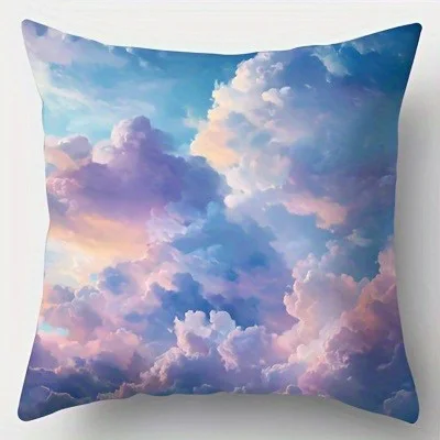 Unicorns In Clouds Fantasy throw pillow cover with short plush print for living room sofa decoration cushion cover pillow covers