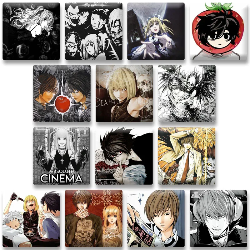 Тетрадь-смерти-аниме-квадратные-булавки-пластиковая-брошь-ручной-работы-на-сумке-декор-для-одежды-мультяшные-значки-misa-l-ювелирные-аксессуары-подарки-для-друзей
