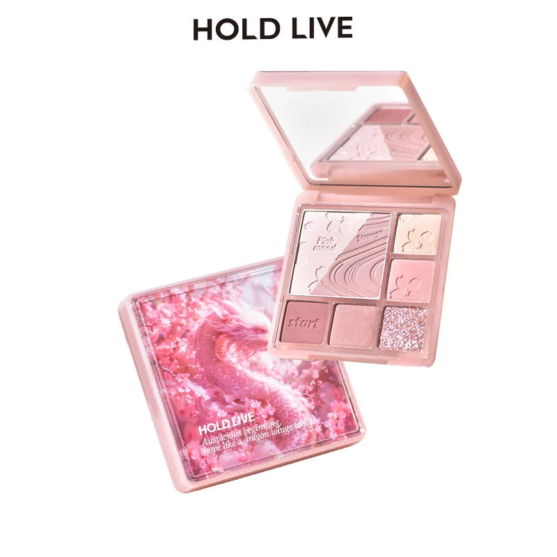 HOLD LIVE Multi-functional Eyeshadow Palette Gray Pink Matte Pearl Blush Highlight And Dreamy Eyeshadow Makeup