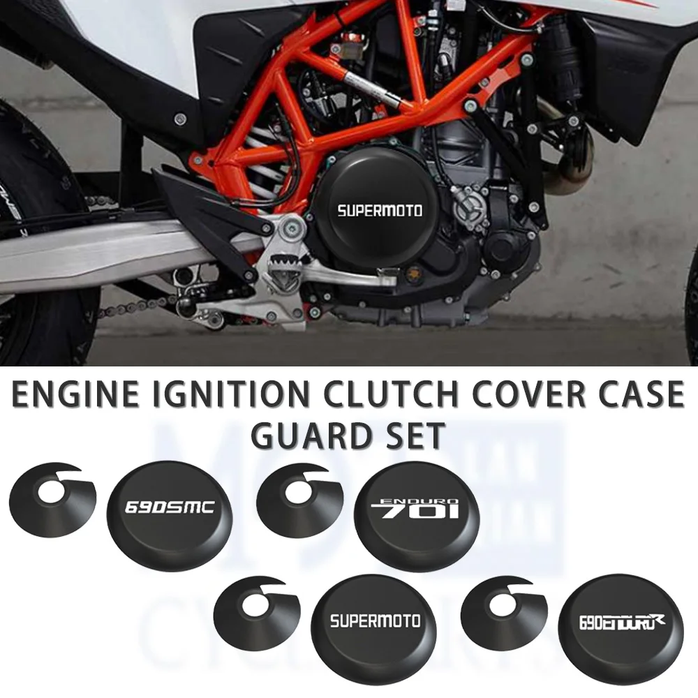 Motorcycle CNC Engine Guard Clutch Cover Ignition Cover set For K-TM 690 SMC/Duke/Enduro Supermoto R FOR Husqvarna 701 Supermoto