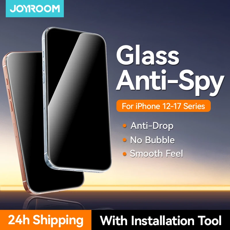 

Joyroom 1/2Pcs Anti-spy Glass For iPhone 17 16 15 14 Pro Max Glass For iPhone 17 16 15 14 13 12 Pro Max Privacy Screen Protector