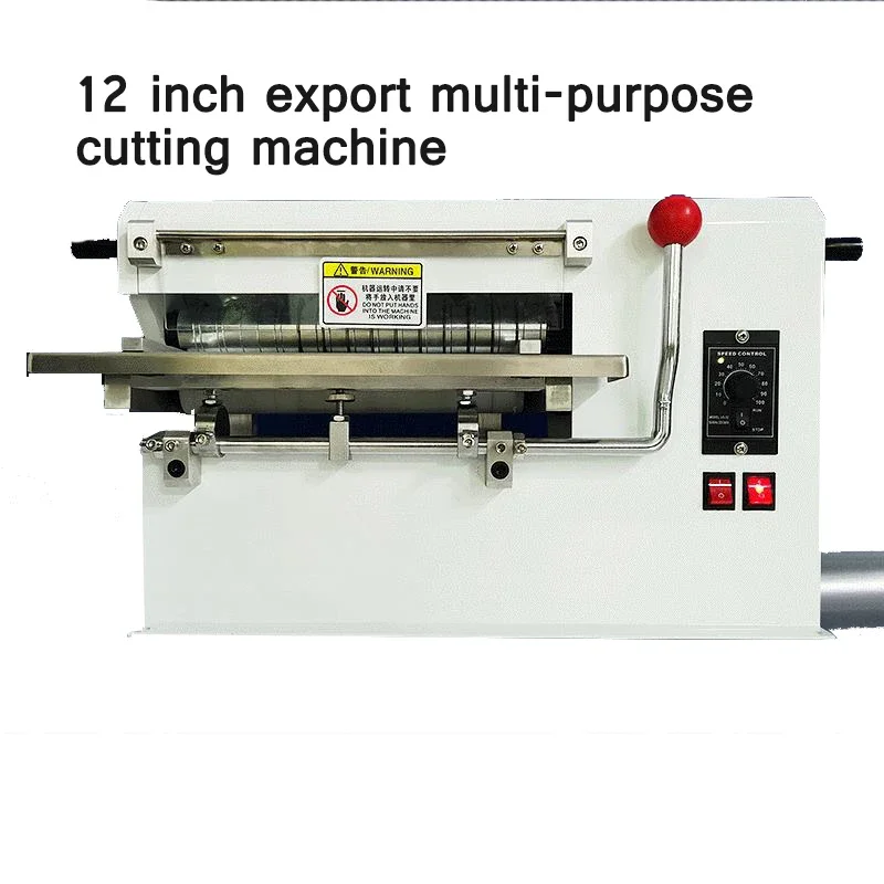 WL-CD0001 Electric Leather Slitter Tool Desktop Non-woven Fabric Slitting Machine 12 Inch Multi-Purpose Slitting Machine 220V