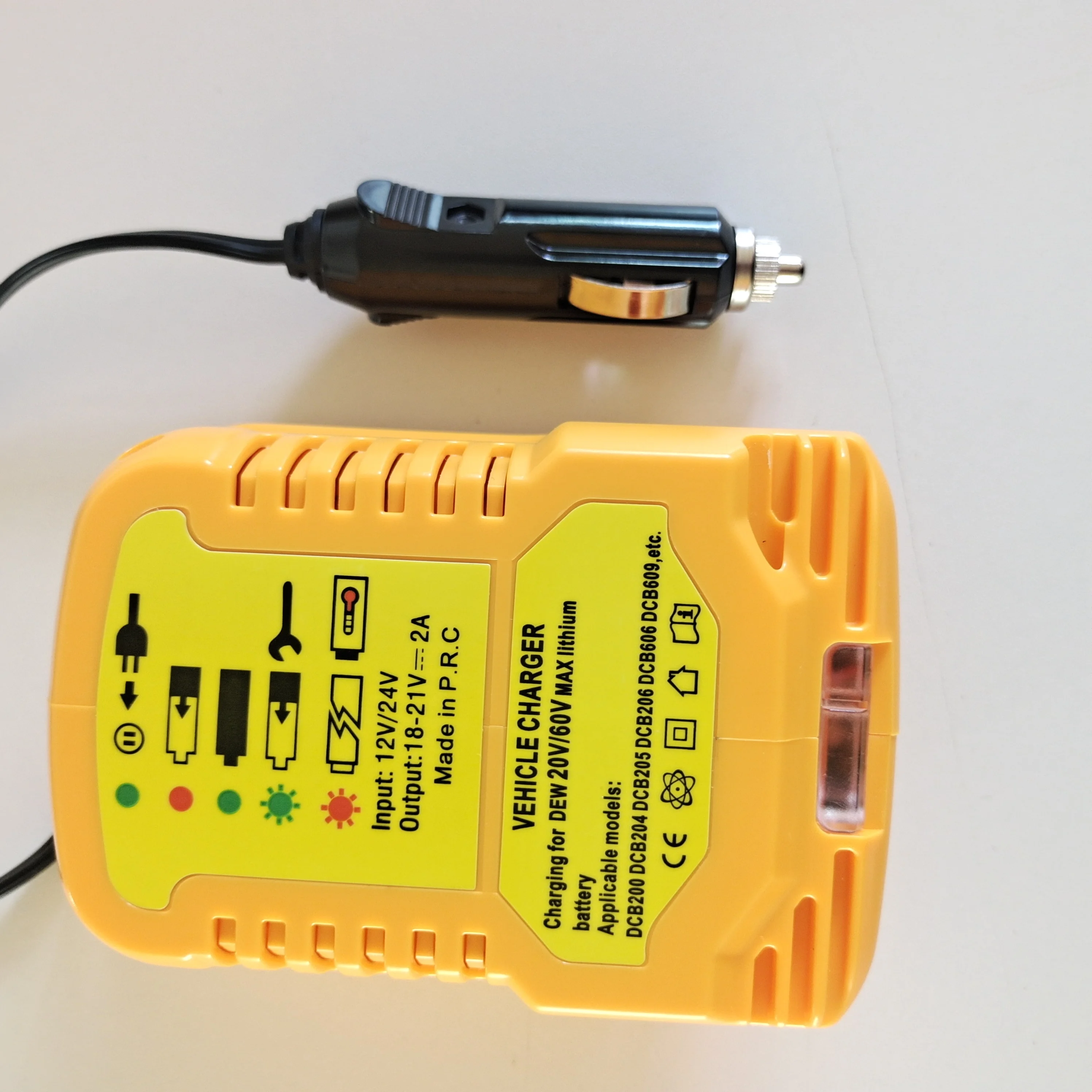 Li-ion Battery Mini Compact Car Charger for Dewalt Lithium Ion Battery 18V DCB203 DCB204 DCB200 DCB201 DCB206 DCB180 DCB181