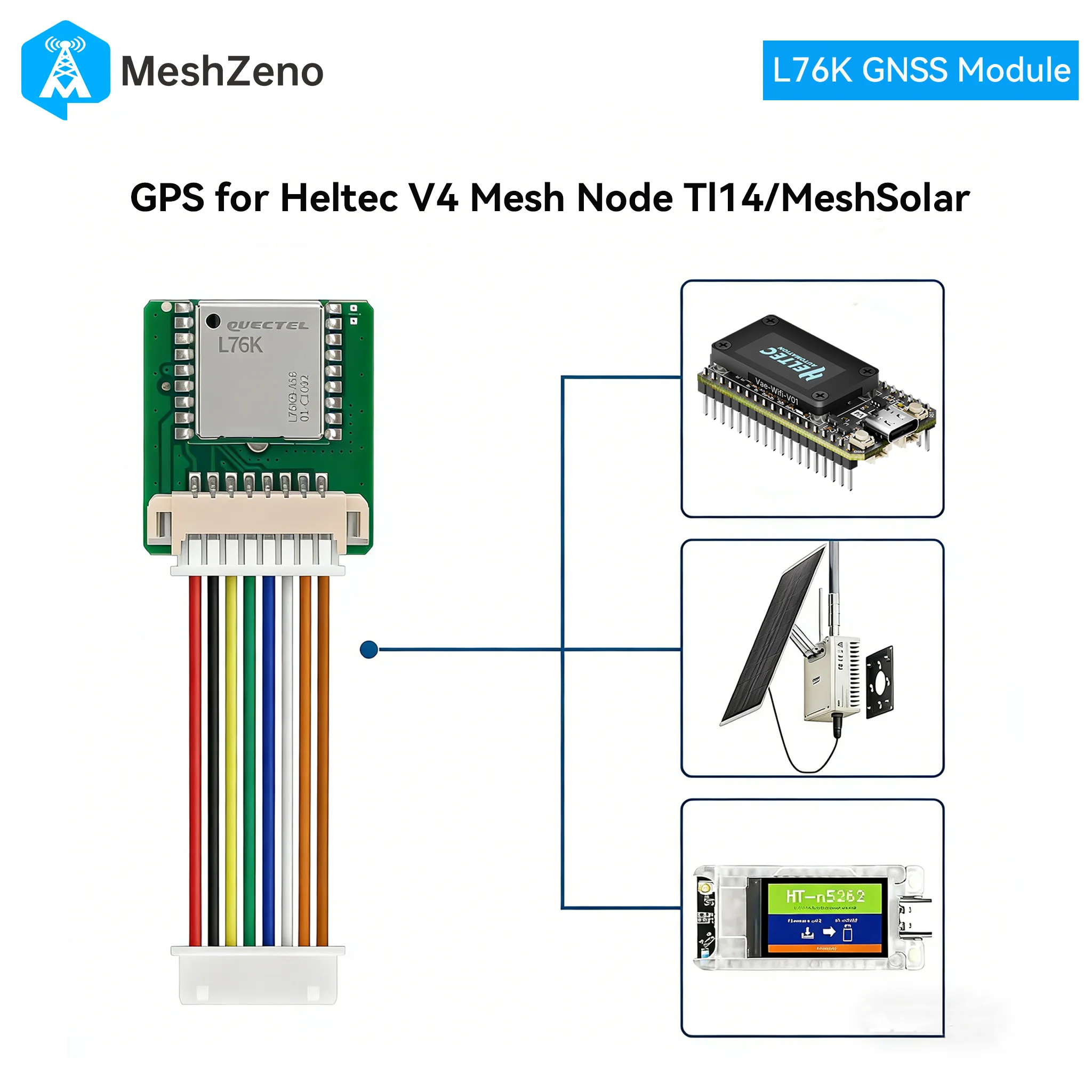 L76K GPS Module For WiFi LoRa 32 V4 T114 V2 2.8V~4.3V Power Support Meshtastic IoT