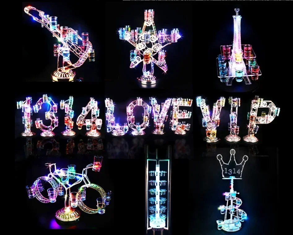 Stand Art Deco Glass Top LED Lighted Party Event Easy Assembly Stable Sturdy Durable Comfortable Space Saving Ergonomic