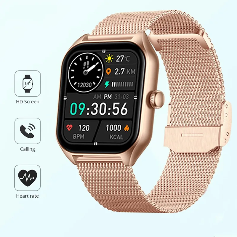 

2023 Smart Watch 1.85 inch Large HD Screen IP67 Waterproof Bluetooth Call Women Men For Xiaomi Huawei Sports Smartwatch