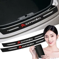 Carbon Fiber Car Trunk Rear Bumper 3D Sticker Guard Plate Protector For Citroen C1 C2 C3 C4 C5 X7 Berlingo Xsara C8 C4L DS3 DS4