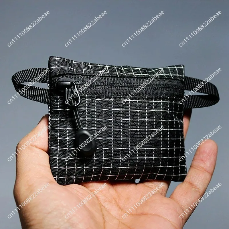 Outdoor Travel Camp Ultra Light Mini Small Accessory Card Key Storage Money Bag Coin Purse Zipper Short Wallet EDC Holder Pocket