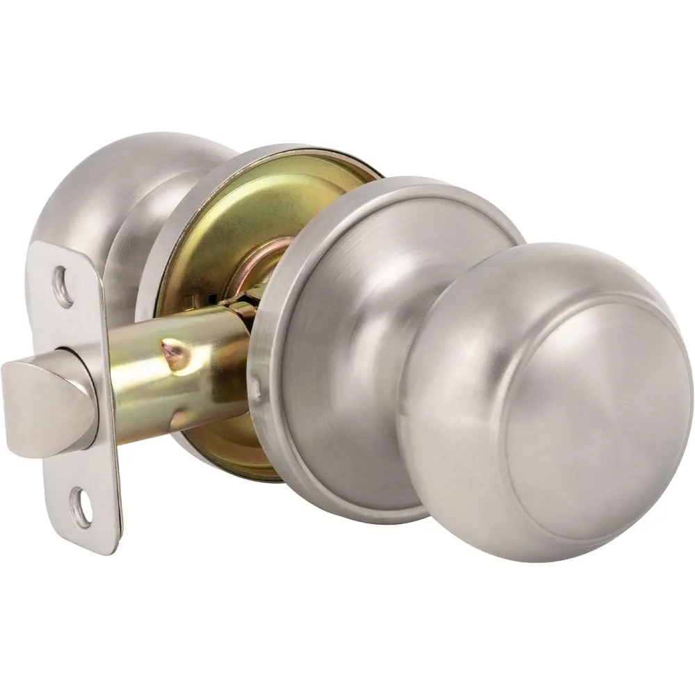 

Passage Door Knob, Satin Nickel Door Knobs Keyless Doorknobs for Interior Doors, Hallway, Closet and More, No Locking Door Hand