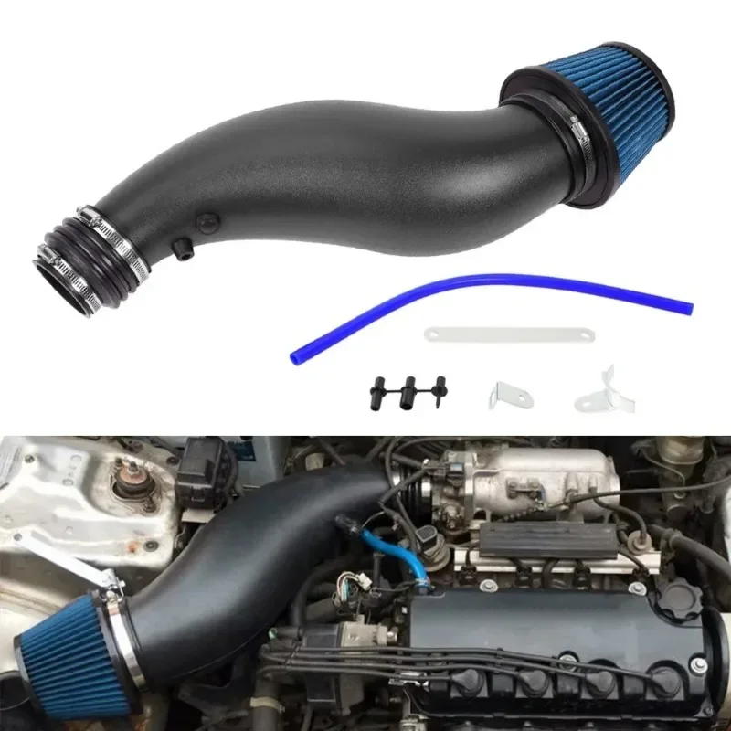 

Car Air Intake Pipe For Honda Civic 92-00 EK EG Air Filter Intake Pipe Black Red Blue Real Carbon OFI079
