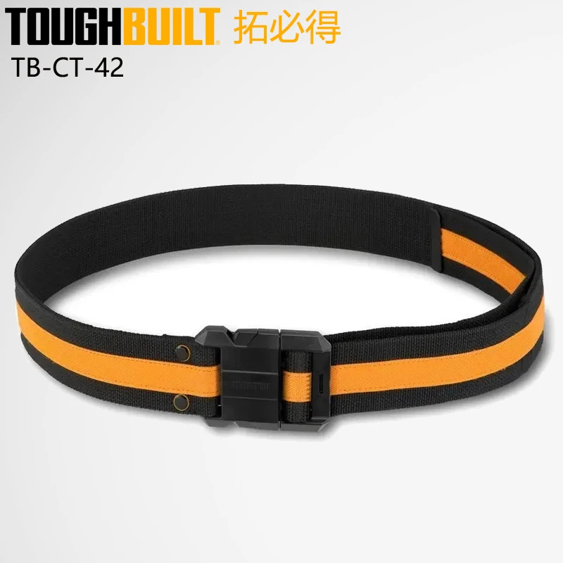 TOUGHBUILT TB-CT-42 Work Belt Heavy Duty Buckle Release Buckle System Carabiner Suspension Component Belt Tool Accessories